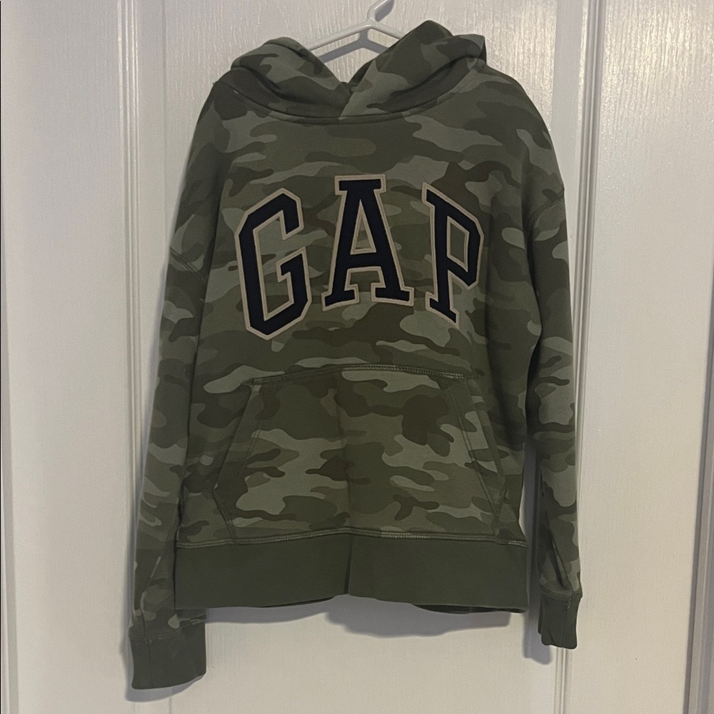 GAP Kids Olive Camo Hoodie